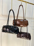 Women High Fashion Trendy Glossy Barrel Shoulder Bags